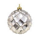 Ver imagem 7 de Bola de Natal Grande 15cm Champanhe Prata Facetada Diamante Luxo