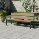 Ver imagem 4 de Banco em Madeira Plástica Ecológico com Encosto - 2,00m para Jardim