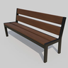 Banco em Madeira Plástica Ecológico com Encosto - 2,00m para Jardim - 1