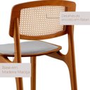 Ver imagem 5 de Mesa de Jantar com 6 Cadeiras Madeira Maciça MDF Maia Quartzo Imbuia Natural