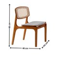 Ver imagem 4 de Mesa de Jantar com 6 Cadeiras Madeira Maciça MDF Maia Quartzo Imbuia Natural