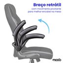 Ver imagem 3 de Cadeira Gamer Moob Force Giratória Braços Ajustáveis e Função Relax Preto