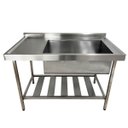 Ver imagem 2 de Pia Aço Inox Industrial 130x70x90 cm Cuba Grande Cubão Direita Nortinox