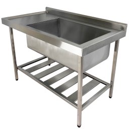 Pia Aço Inox Industrial 130x70x90 Cm Cuba Grande Cubão Direita Nortinox - 1
