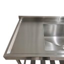 Ver imagem 5 de Pia Aço Inox Industrial 130x70x90 Cm Cuba Grande Cubão Direita Nortinox