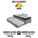 Ver imagem 6 de Bicama Box Solteiro Suede 88x188x28 Cm com Colchão Gransleep Molas Verticoil e Colchão