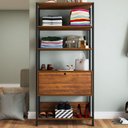 Ver imagem 3 de Closet Eloá 1 Porta 3 Prateleiras Pinho/Preto - Pnr Móveis