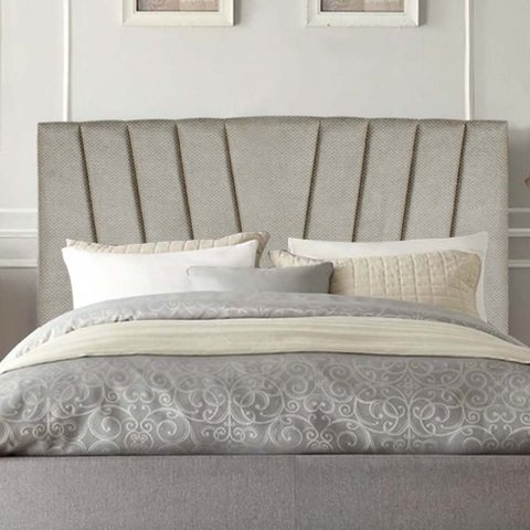 Cabeceira Estofada Bélgica 100cm Solteiro Para Cama Box Quarto Linho Bege - Gat Magazine