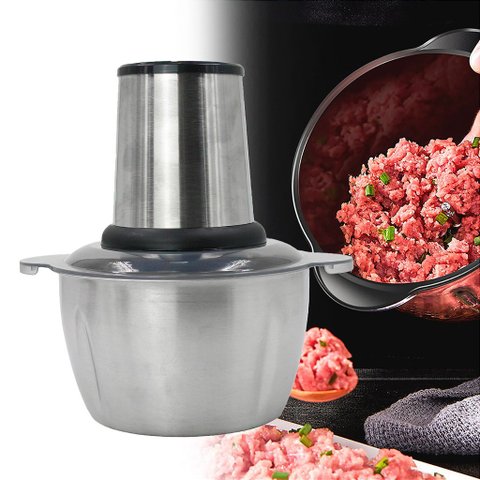 Triturador Alimentos Carne Legumes Elétrico 2l Aço Inox Profissional:110v