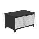 Ver imagem 2 de Mapoteca Mont 5 Gavetas 71,3cm x 120,4cm Aço Preto/Cinza