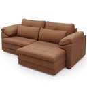 Ver mais imagens de Sofá Retrátil para Sala de Estar 3 Lugares 215cm Riza S03 Couro Soft Mel - Lyam Decor