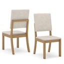 Ver imagem 1 de Cadeira para Mesa de Jantar Milla Kit 2 Peças Nature Linho - Henn