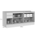 Ver imagem 4 de Gabinete p/ Pia Cozinha Henn Fineze 5 Portas 2 Gavetas 200cm Areia