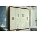 Ver imagem 1 de Guarda Roupa Casal 8 Portas e 6 Gavetas Liverpool Jatoba/areia - Santos Andirá