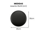 Ver imagem 3 de Assento para Banqueta Alta Almofada Redonda Conforto Espuma 35cm:Preto