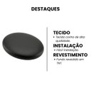 Ver imagem 4 de Assento para Banqueta Alta Almofada Redonda Conforto Espuma 35cm:Preto