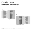 Ver imagem 4 de Armário Aéreo de Canto para Quarto 1 Porta e 3 Nichos Branco Neo Madesa