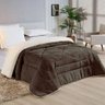 Edredom Coberdrom Sherpa/manta Queen Conforto 01 Peça Cor:marrom - 2