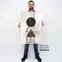 Ver imagem 2 de Quadro Decorativo em Canvas Abstrato Geométrico - Moldura Preta - 90 x 60cm