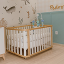 Ver imagem 4 de Berço 3 em 1 com Mini Berço + Berço + Mini Cama Branco com Carvalho Malva