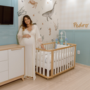 Ver imagem 3 de Berço 3 em 1 com Mini Berço + Berço + Mini Cama Branco com Carvalho Malva