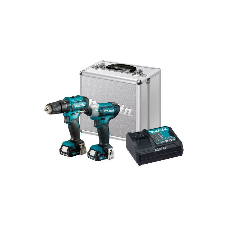 COMBO: FURADEIRA/PARAFUSADEIRA HP333D + PARAFUSADEIRA TD110D+MALETA+CARREGADOR+BATERIAS+BIT MAKITA