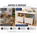Ver imagem 6 de Mesa Infantil Organizadora com Baús e Rodízios Branco