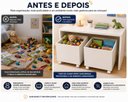 Ver imagem 6 de Mesa Infantil Organizadora com Baús e Rodízios Branco