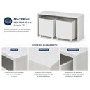 Ver imagem 7 de Mesa Infantil Organizadora com Baús e Rodízios Branco