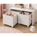 Ver imagem 3 de Mesa Infantil Organizadora com Baús e Rodízios Branco