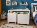 Ver imagem 2 de Mesa Infantil Organizadora com Baús e Rodízios Branco