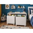 Ver imagem 2 de Mesa Infantil Organizadora com Baús e Rodízios Branco
