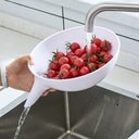 Ver imagem 3 de Escorredor de Alimentos Tigela Funil maior praticidade - Rosa