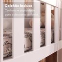Ver imagem 3 de Mini Berço Moisés Multifuncional 100% MDF com Colchão Incluso Multimóveis Crtig-BER004 Branco/