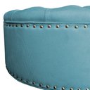 Ver imagem 4 de Puff Amora 80 Cm Suede Azul Turqueza Slk Decor Amara