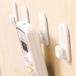 Kit Suporte Adesivo Controle Remoto 4 Peças sem Furo Parede, Branco - 2