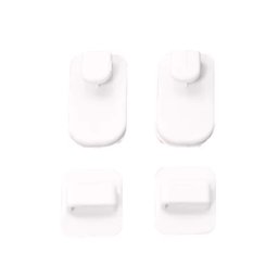 Kit Suporte Adesivo Controle Remoto 4 Peças sem Furo Parede, Branco - 1