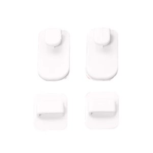 Kit Suporte Adesivo Controle Remoto 4 Peças sem Furo Parede, Branco