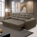 Ver imagem 1 de Sofá Retrátil e Reclinável 2 Lugares 1,90m com Molas Milena Suede Rover & Beato