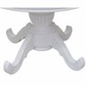 Mesa Clássica Saara 1,10 Entalhada Redonda Branco e Verniz Imbuia Soberati Mesa Clássica Saara Ental - 3