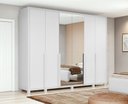 Ver imagem 7 de Guarda-Roupas Casal 6 Portas 6 Gavetas com Pés 100% MDF com 4 Espelhos Imperatore - Lp - Rei de Casa