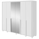 Ver imagem 1 de Guarda-Roupas Casal 6 Portas 6 Gavetas com Pés 100% MDF com 4 Espelhos Imperatore - Lp - Rei de Casa