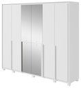 Ver imagem 1 de Guarda-Roupas Casal 6 Portas 6 Gavetas com Pés 100% MDF com 4 Espelhos Imperatore - Lp - Rei de Casa