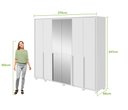 Ver imagem 6 de Guarda-Roupas Casal 6 Portas 6 Gavetas com Pés 100% MDF com 4 Espelhos Imperatore - Lp - Rei de Casa