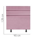 Ver imagem 2 de Cabeceira Estofada Argentina 90cm Solteiro Para Cama Box Quarto Suede Rosa Bebê - Gat Magazine