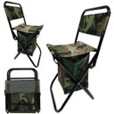 Ver imagem 1 de Cadeira Bolsa 2 Em 1 Dobravel Pesca Praia Piquenique Acampamento Camping Ar Livre Fila Espera Descan