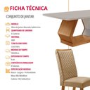 Ver imagem 6 de Mesa de Jantar Alvorada 180cm Tampo Mdf Vidro Canto Copo com 6 Cadeiras Lira