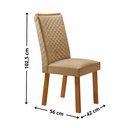 Ver imagem 3 de Mesa de Jantar Alvorada 180cm Tampo Mdf Vidro Canto Copo com 6 Cadeiras Lira