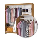 Ver imagem 7 de Guarda-Roupa 6 Portas 2 Gavetas com Pés Aurora Branco/Cinamomo