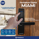 Ver imagem 3 de Fechadura Digital Biométrica Smart Primebras para Porta de Madeira